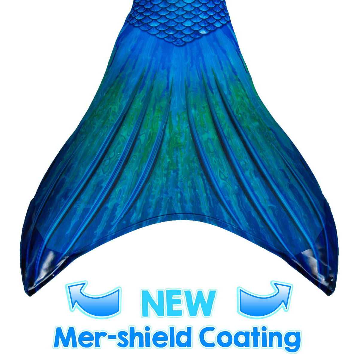 Blue Lagoon Mermaid Tail + Monofin Set clothing for kids, girls, teens, and women (pool toy): XL - Child 10/12