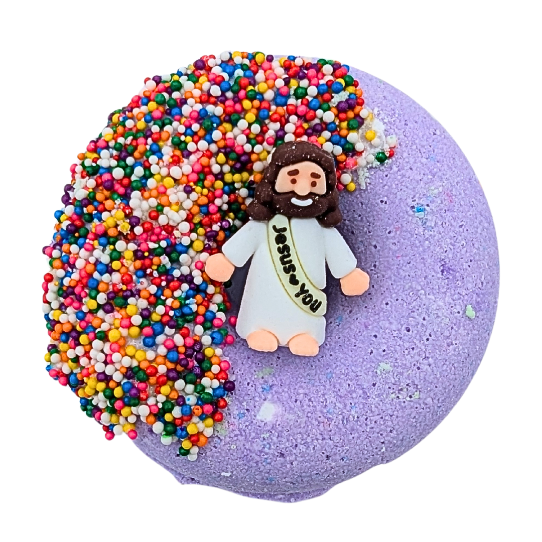 Donut Bath Bomb + Holy Fizz | Purple