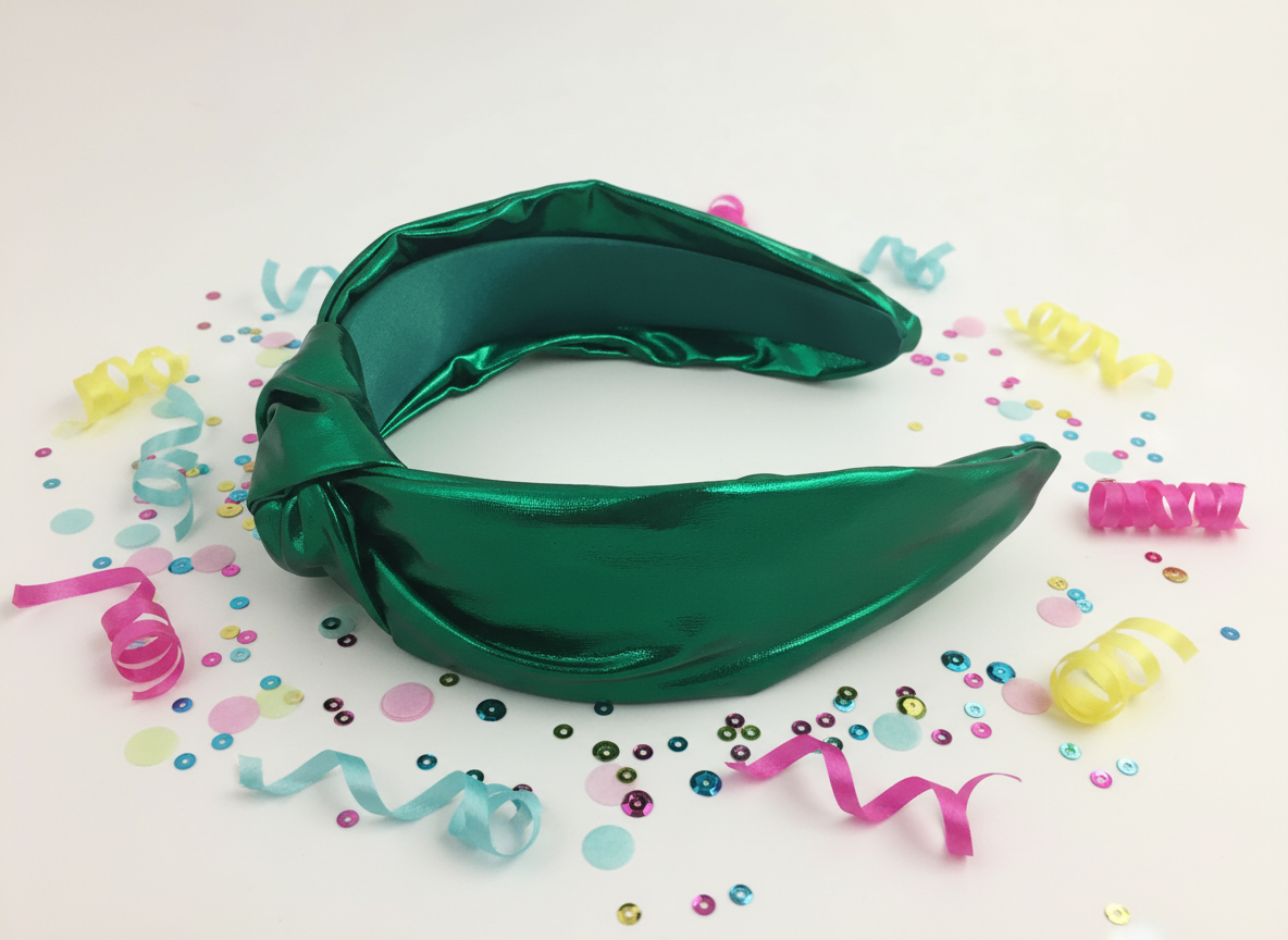 Knot Headband - Metallic Green 