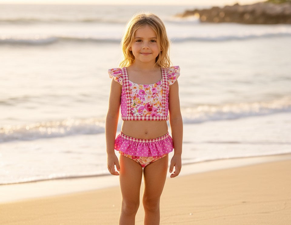 Nora Swimsuit - Pink Posy Parade