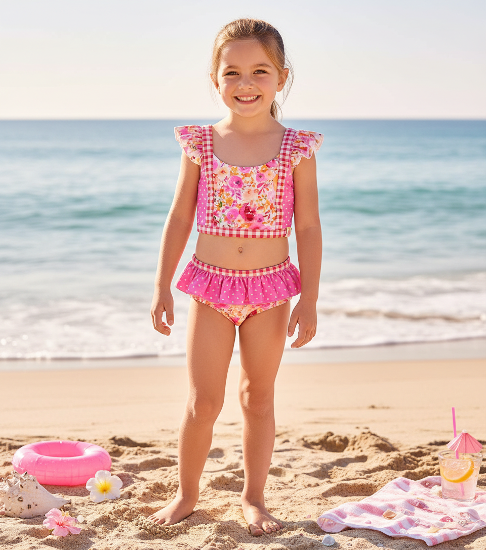 Nora Swimsuit - Pink Posy Parade