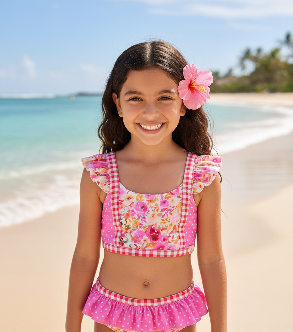 Nora Swimsuit - Pink Posy Parade