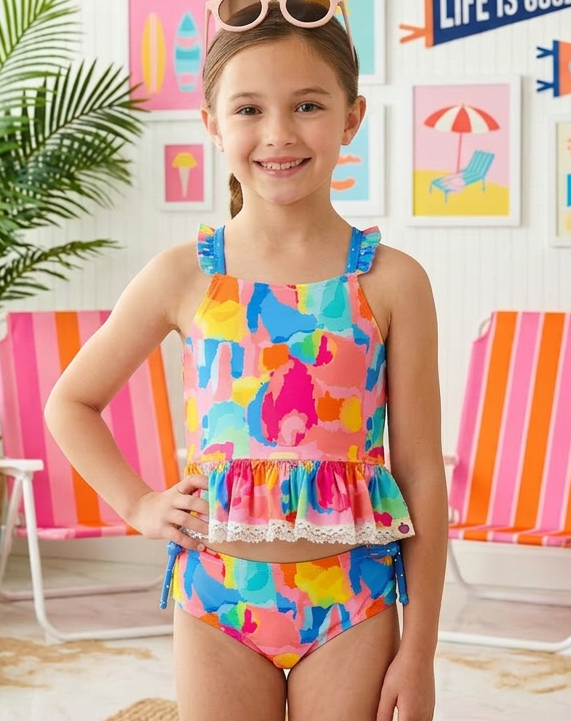 Selah Tankini Swimsuit - Rainbow Sherbet Splash (Pre-Order)