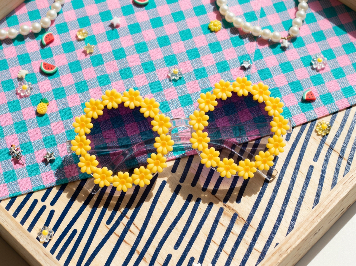 Retro Daisy Sunglasses - Yellow