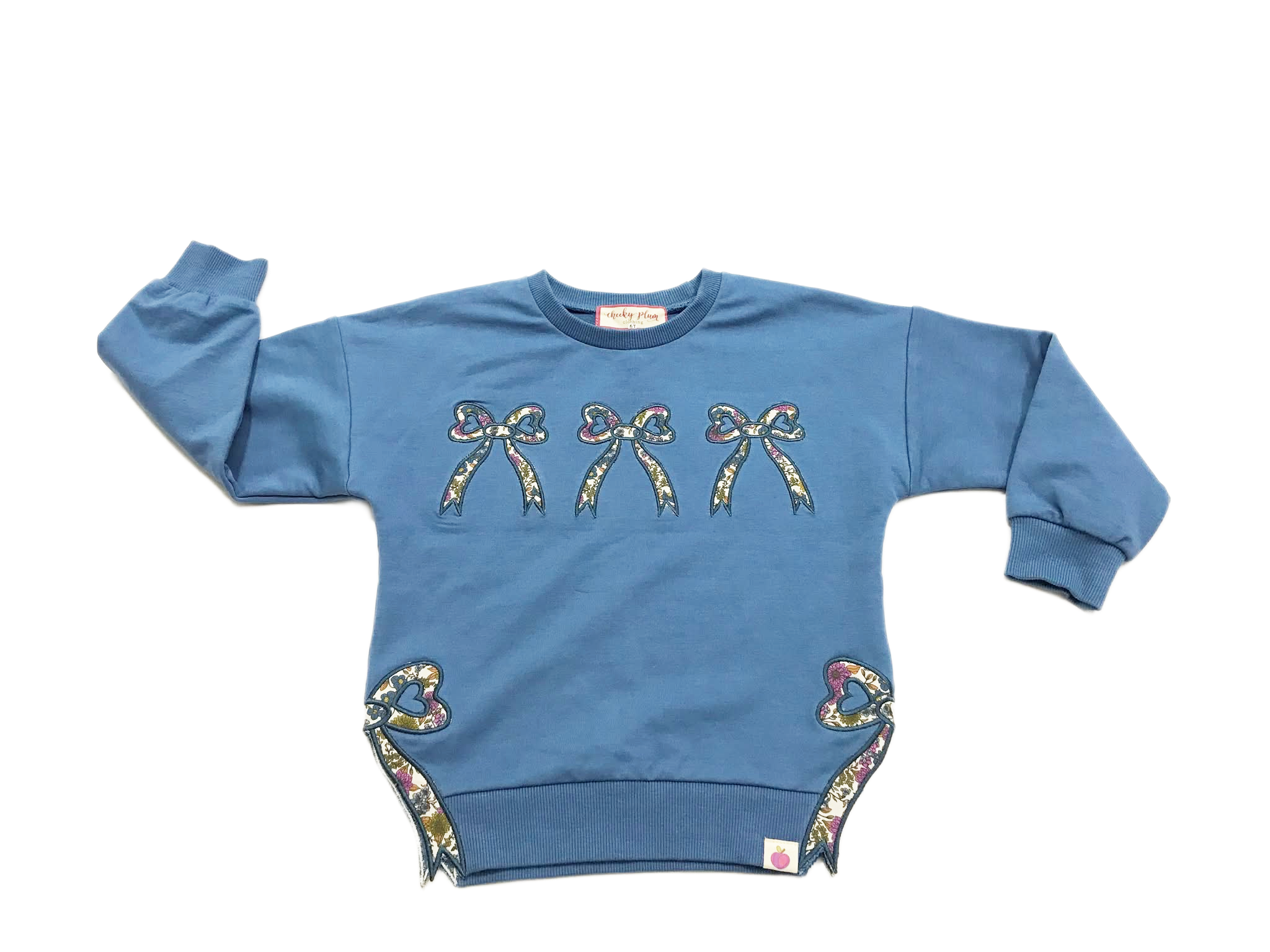 Women's Bow Applique Sweater- Violet Fields (Pre-Order)