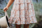 Brielle Shimmer Dress - Golden Apricot