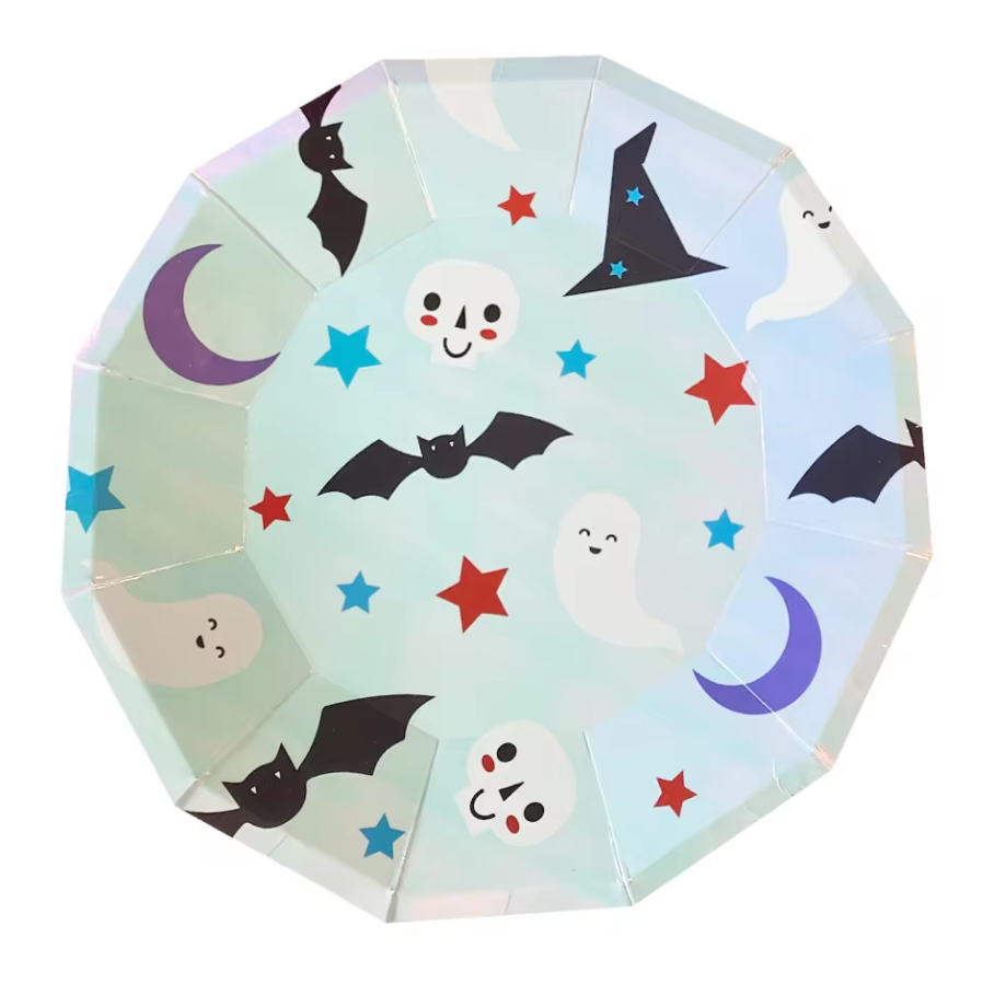 Halloween Irridescent Plates - 8 PK