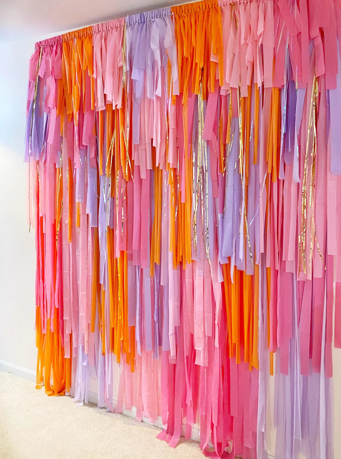 Color Pop Fringe Party Backdrop - 5' x 5'