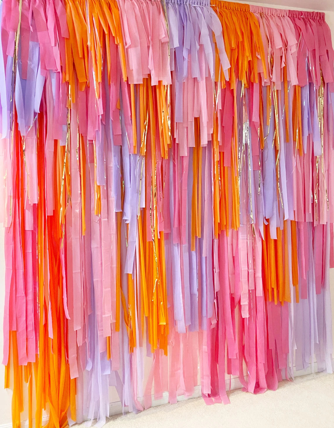 Color Pop Fringe Party Backdrop - 5' x 5'