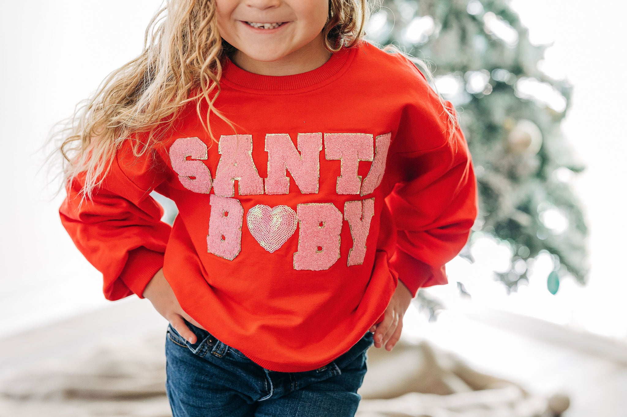 Chenille Sweatshirt - Santa Baby (PRE-ORDER)