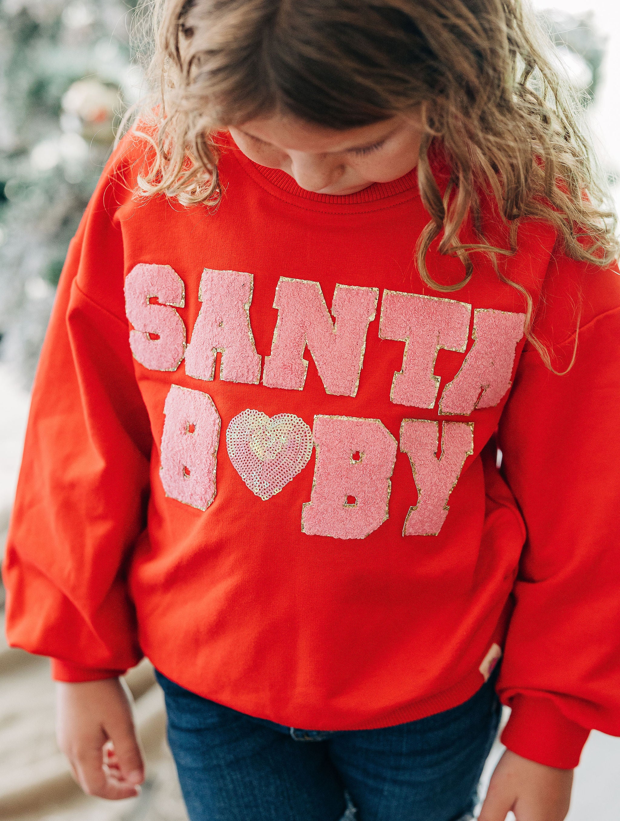 Chenille Sweatshirt - Santa Baby (PRE-ORDER)