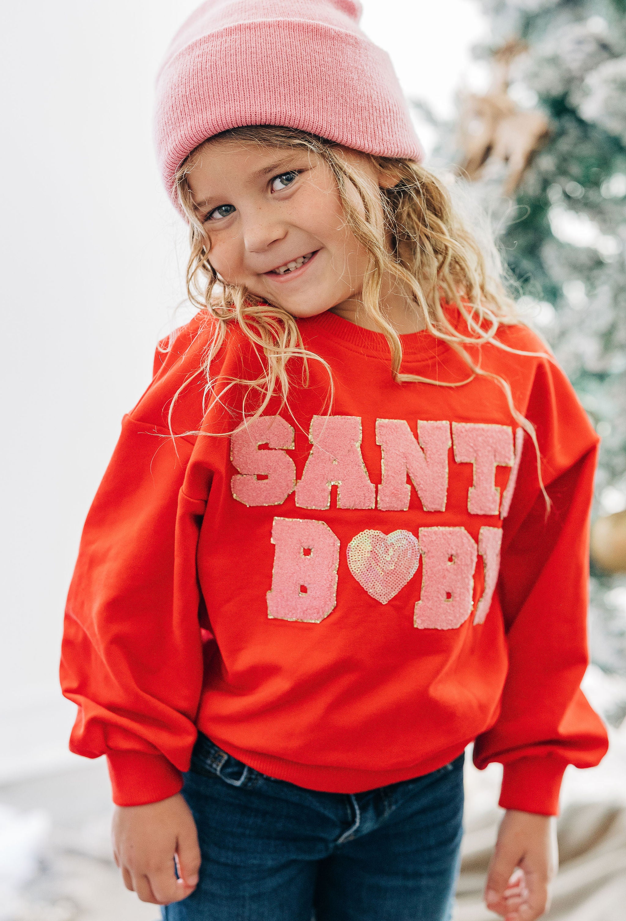 Chenille Sweatshirt - Santa Baby