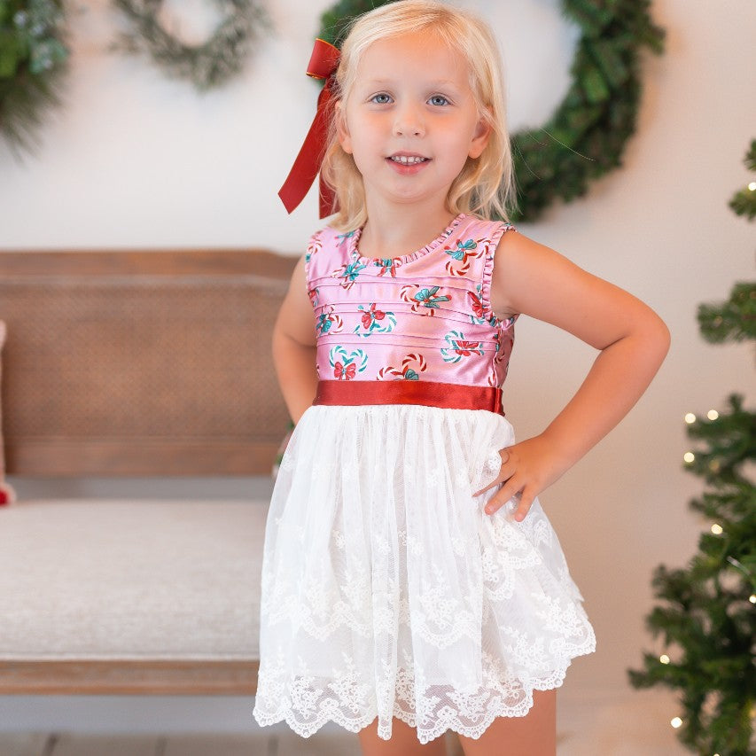 Ava Dress - Pink Peppermint Charm