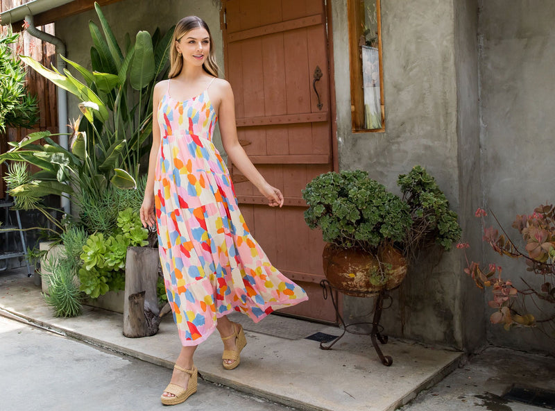 Women's Smocked Maxi Dress | Brushstokes