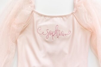 Mesh Long Sleeve Leotard - Pink Bliss