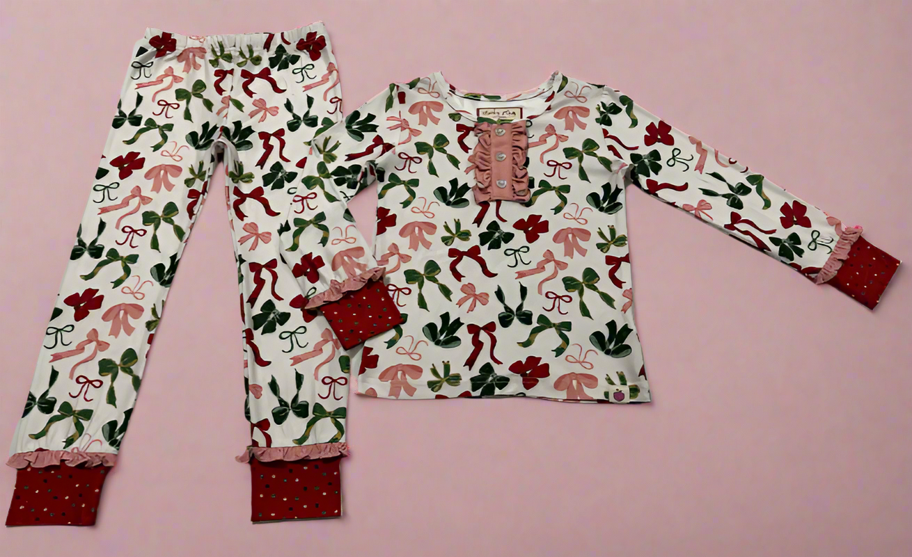 Loungewear Set - Merry Bows (PRE-ORDER)