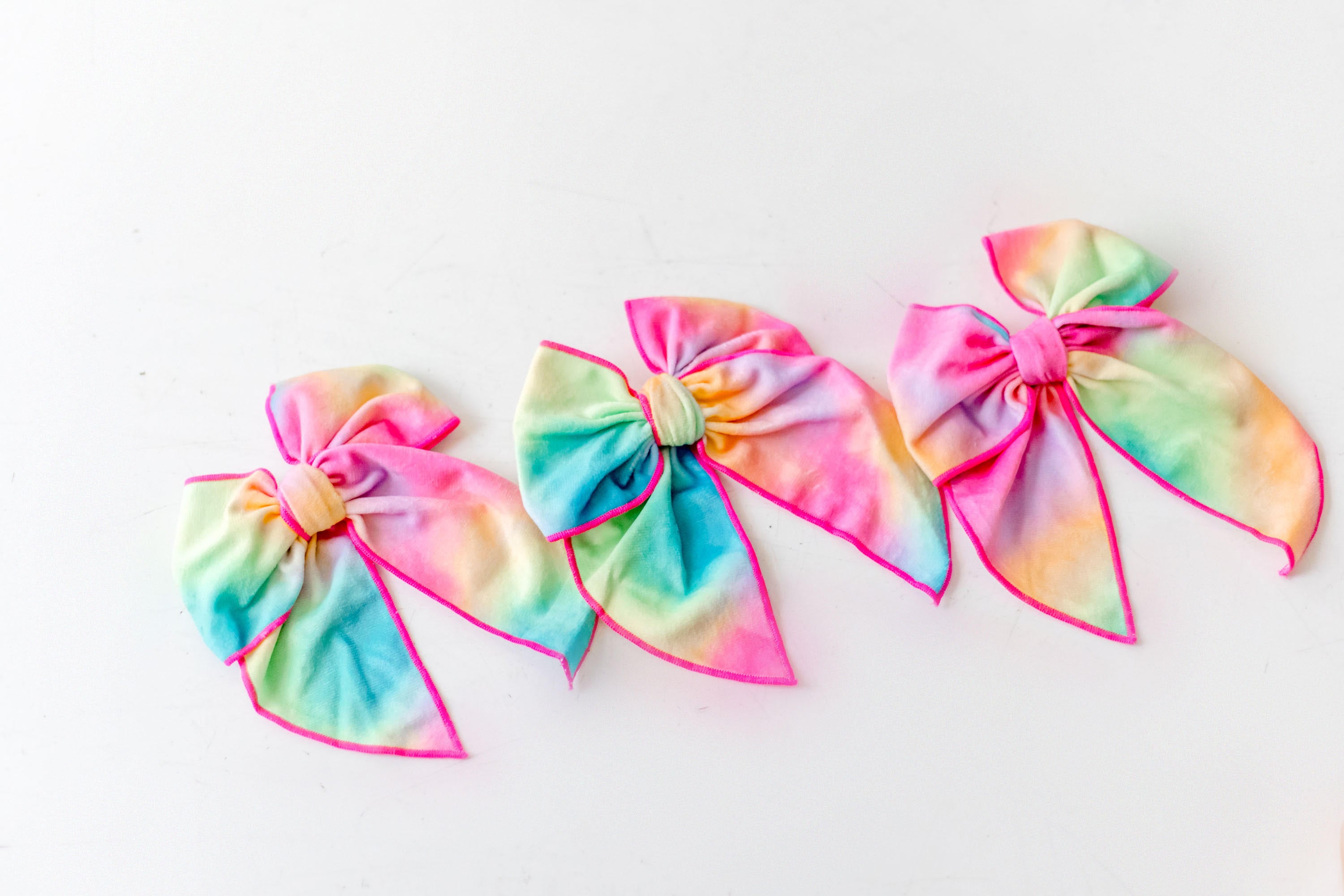 Tie Dye Hair Bow - Brighten Up
