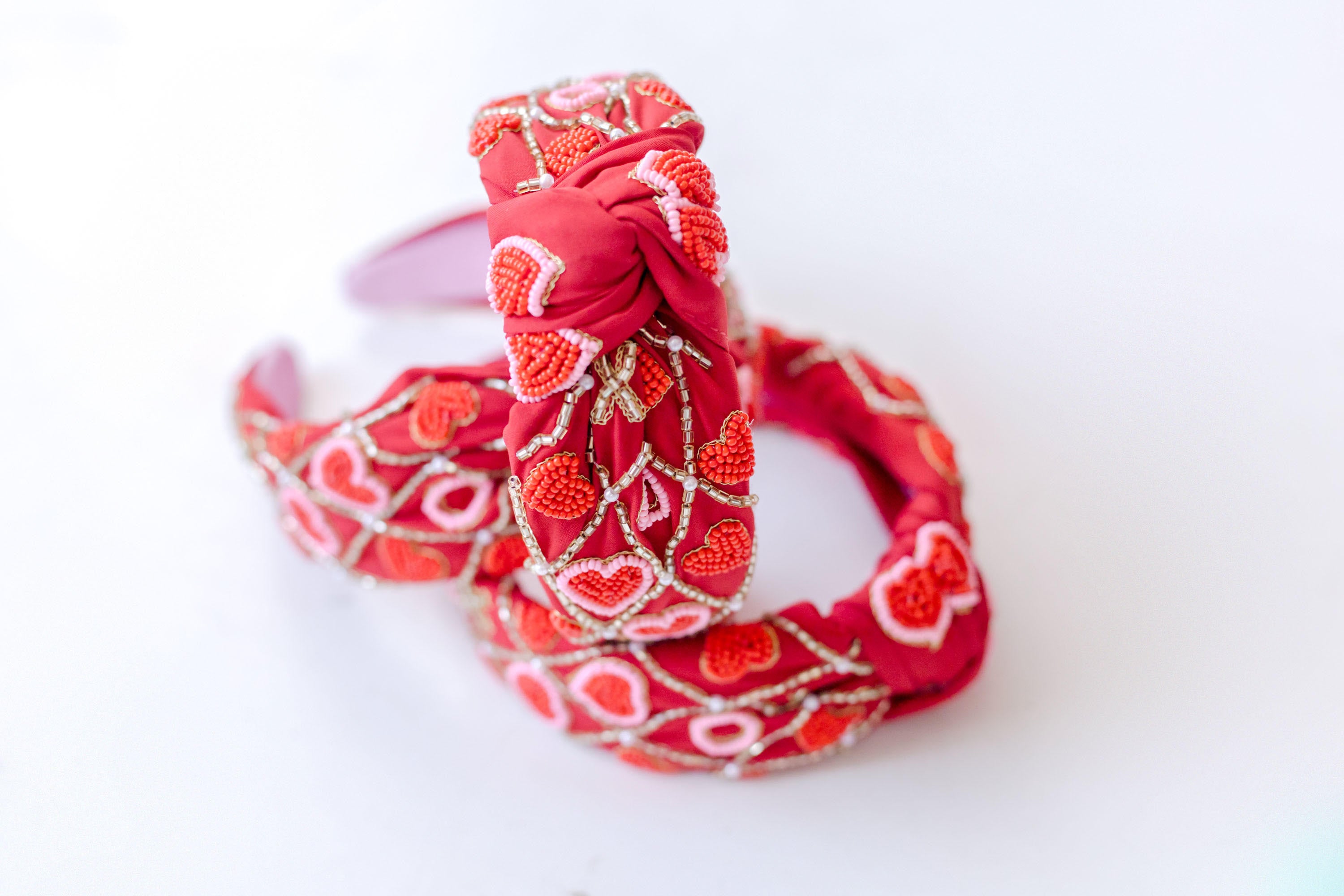 Beaded Headband - Queen of Hearts