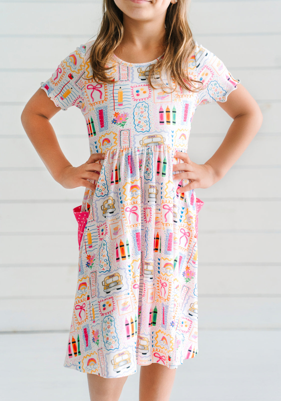 Penelope Ribbed Dress - Schoolyard Charm