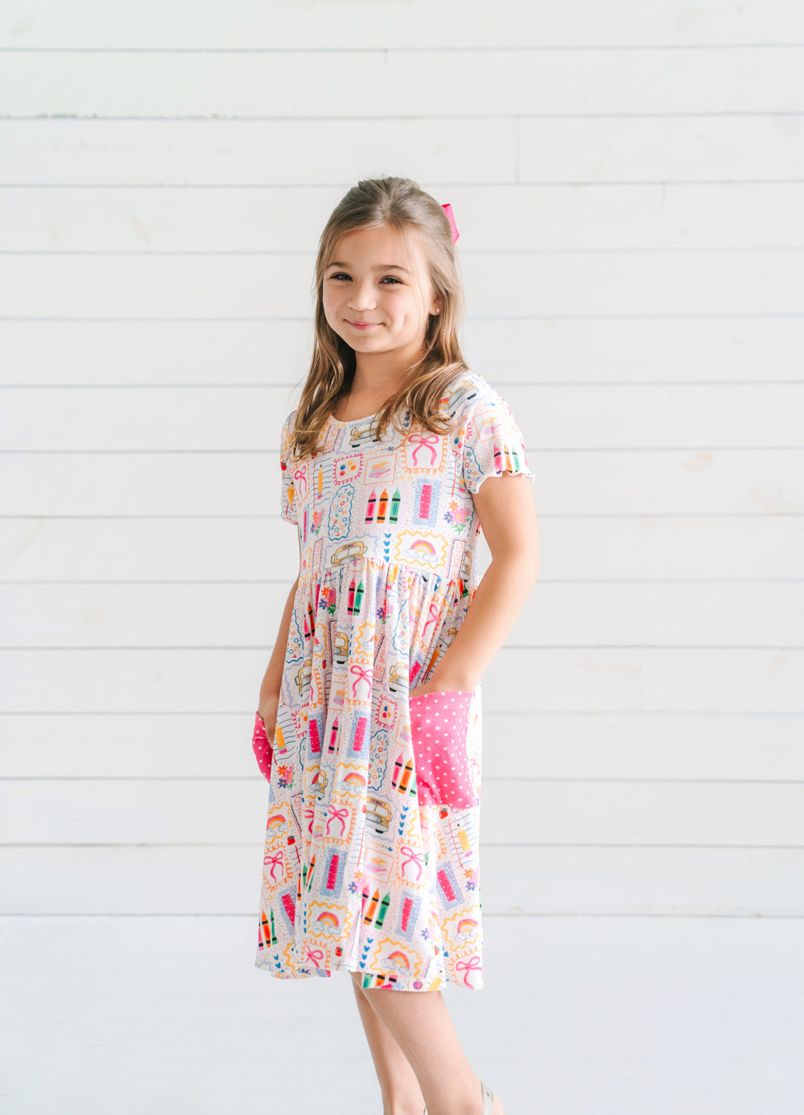 Penelope Ribbed Dress - Schoolyard Charm
