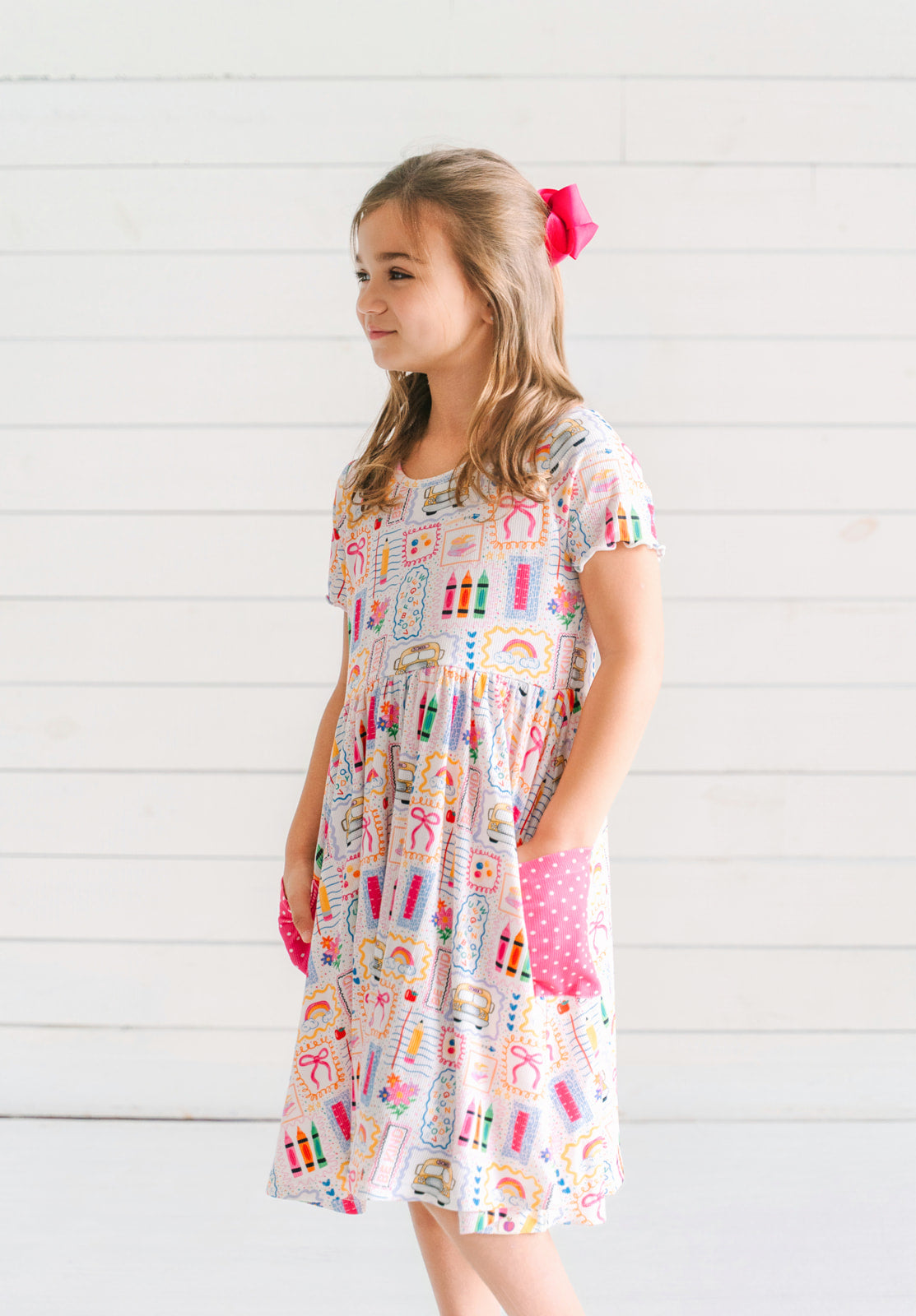 Penelope Ribbed Dress - Schoolyard Charm