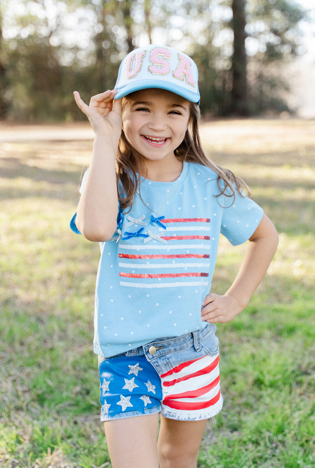 Graphic Tee - Blue Starry Ribbon – Cheeky Plum