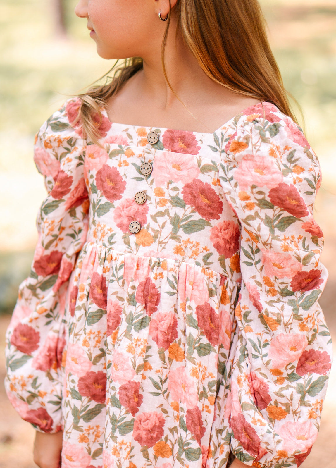 Puff Sleeve Gauze Dress - Blushwood (Pre-Order)