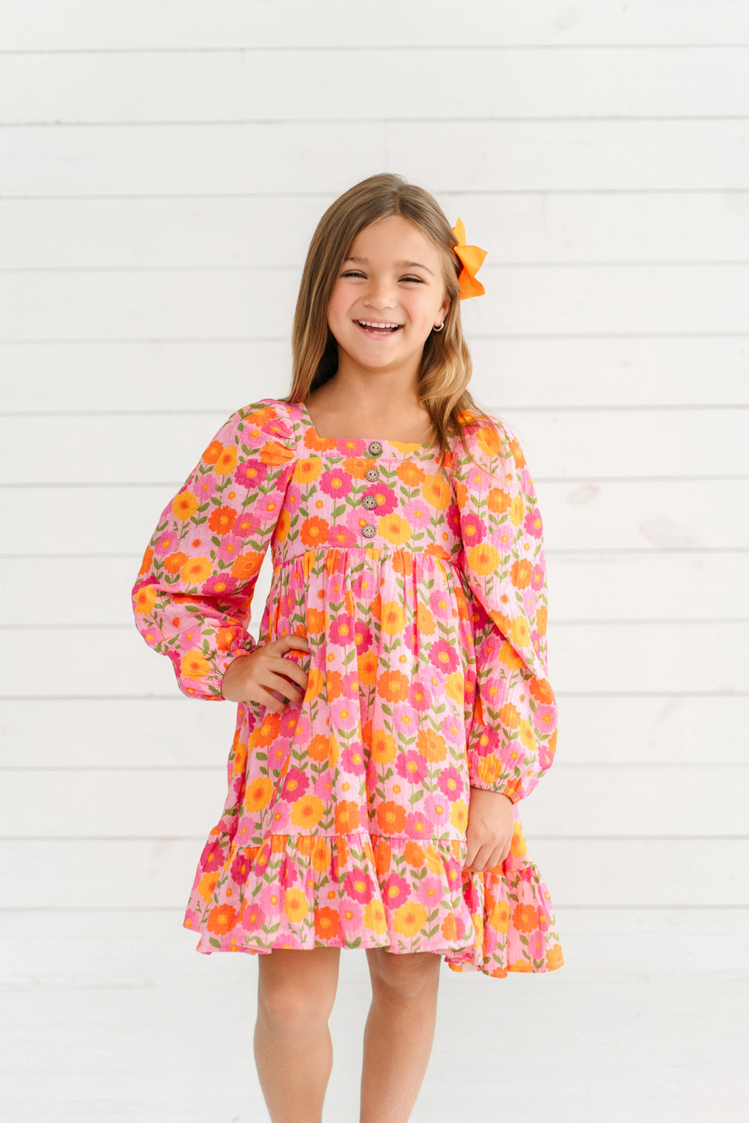 Puff Sleeve Dress - Spiced Meadow (Pre-Order)