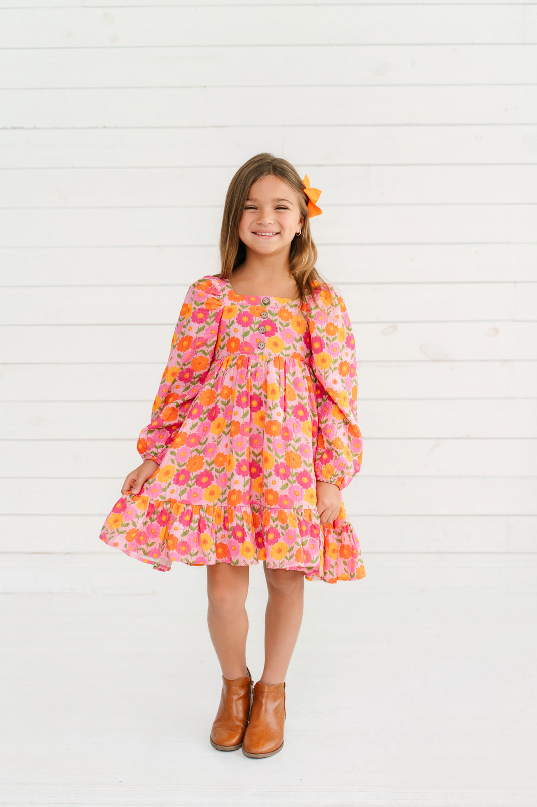 Puff Sleeve Dress - Spiced Meadow (Pre-Order)