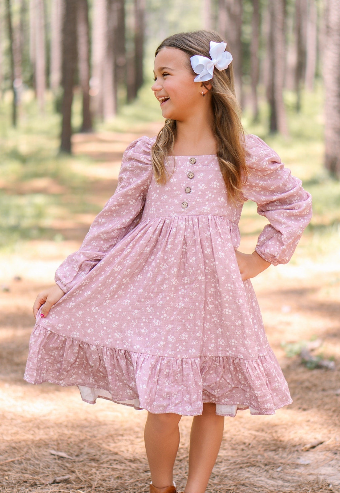 Puff Sleeve Gauze Dress - Flower Market (Pre-Order)
