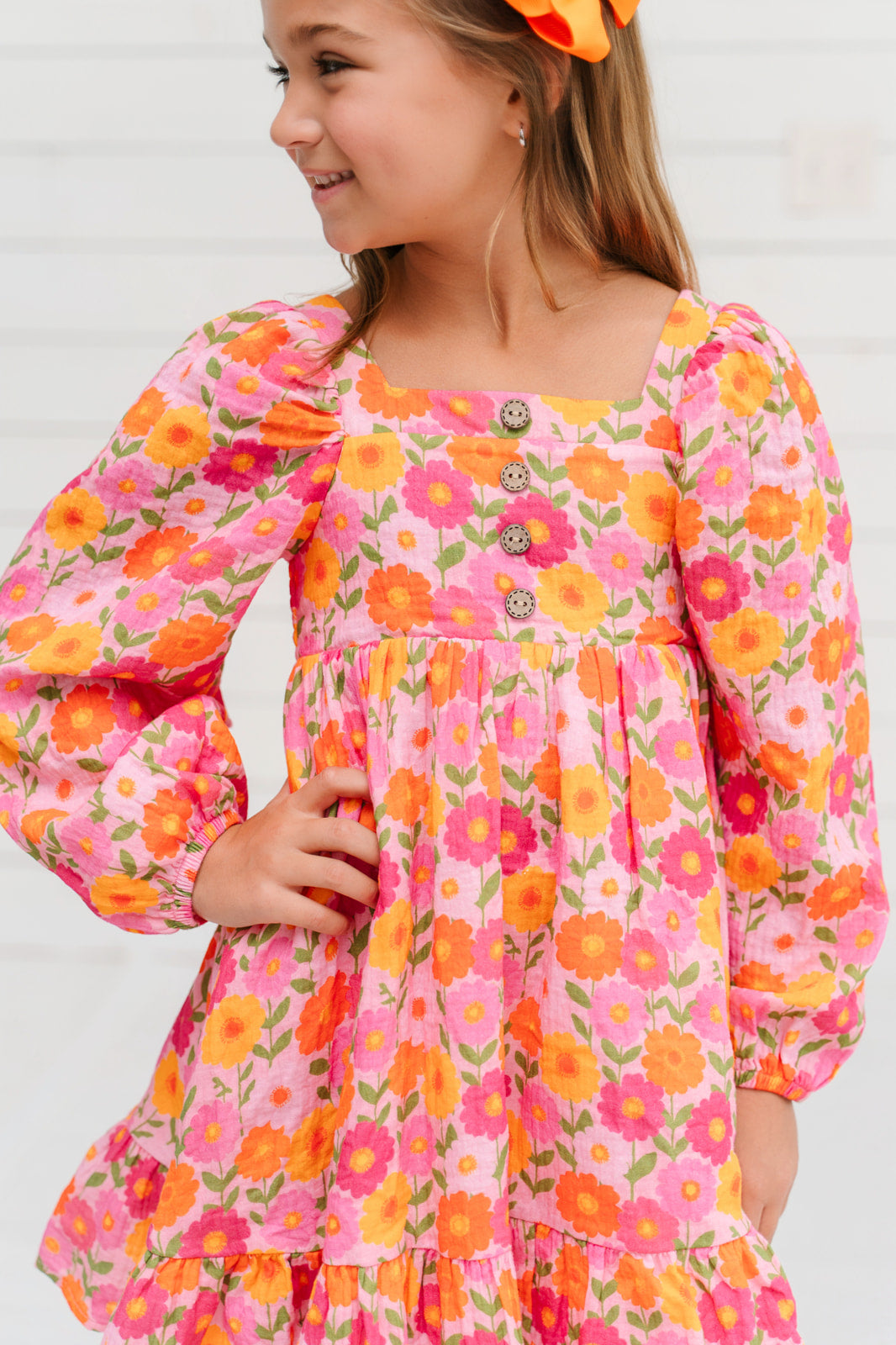 Puff Sleeve Dress - Spiced Meadow (Pre-Order)