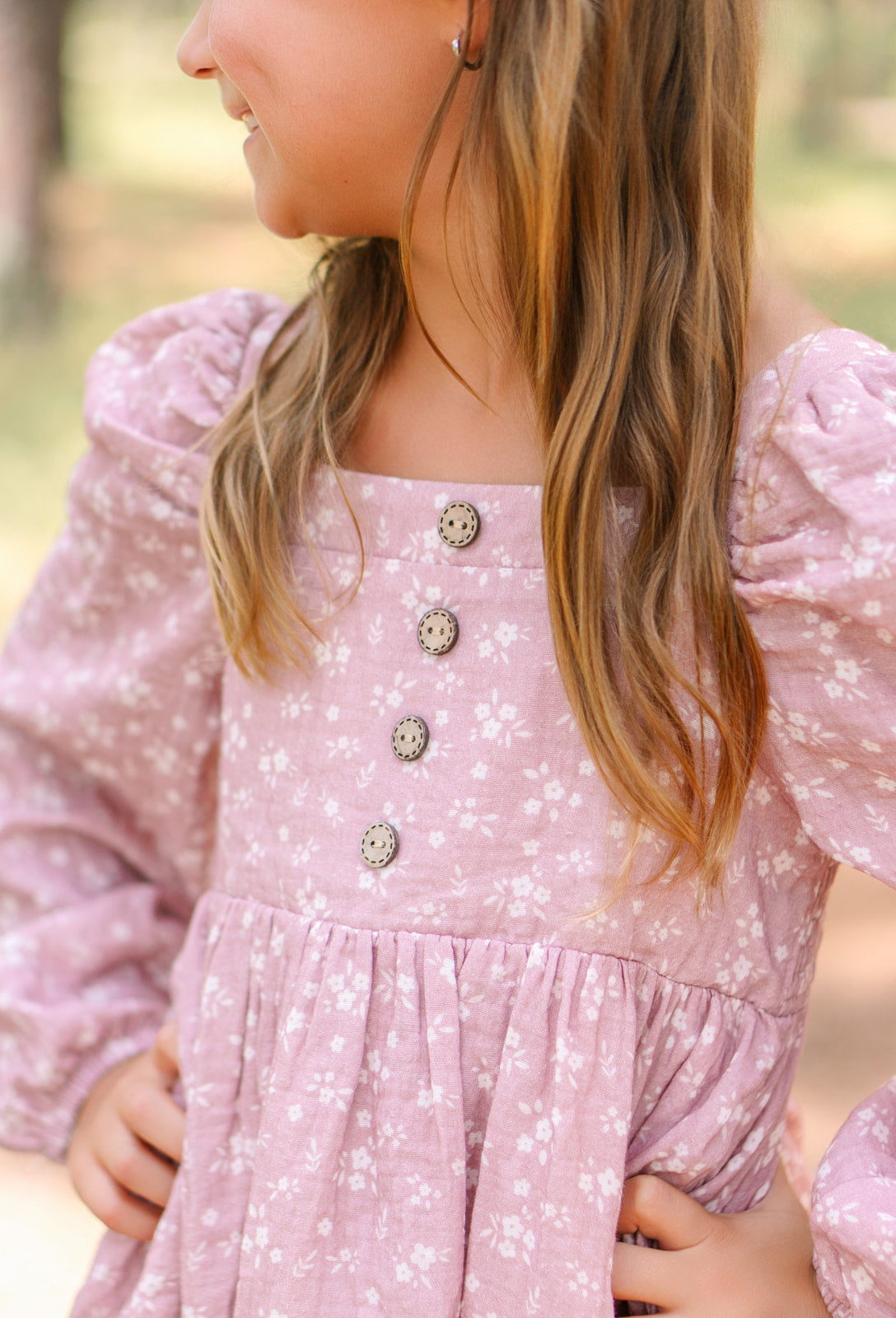 Puff Sleeve Gauze Dress - Flower Market (Pre-Order)
