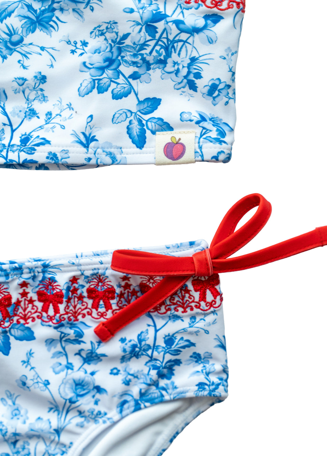Hazel Embroidered Swimsuit - Liberty Lane Toile