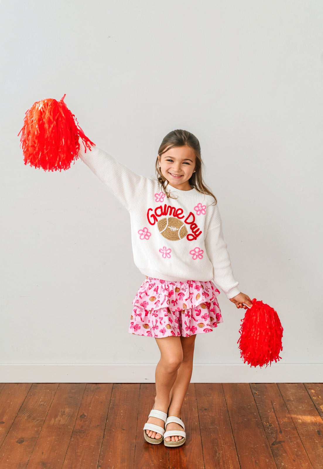 Embroidered Knit Sweater - Game Day Cutie