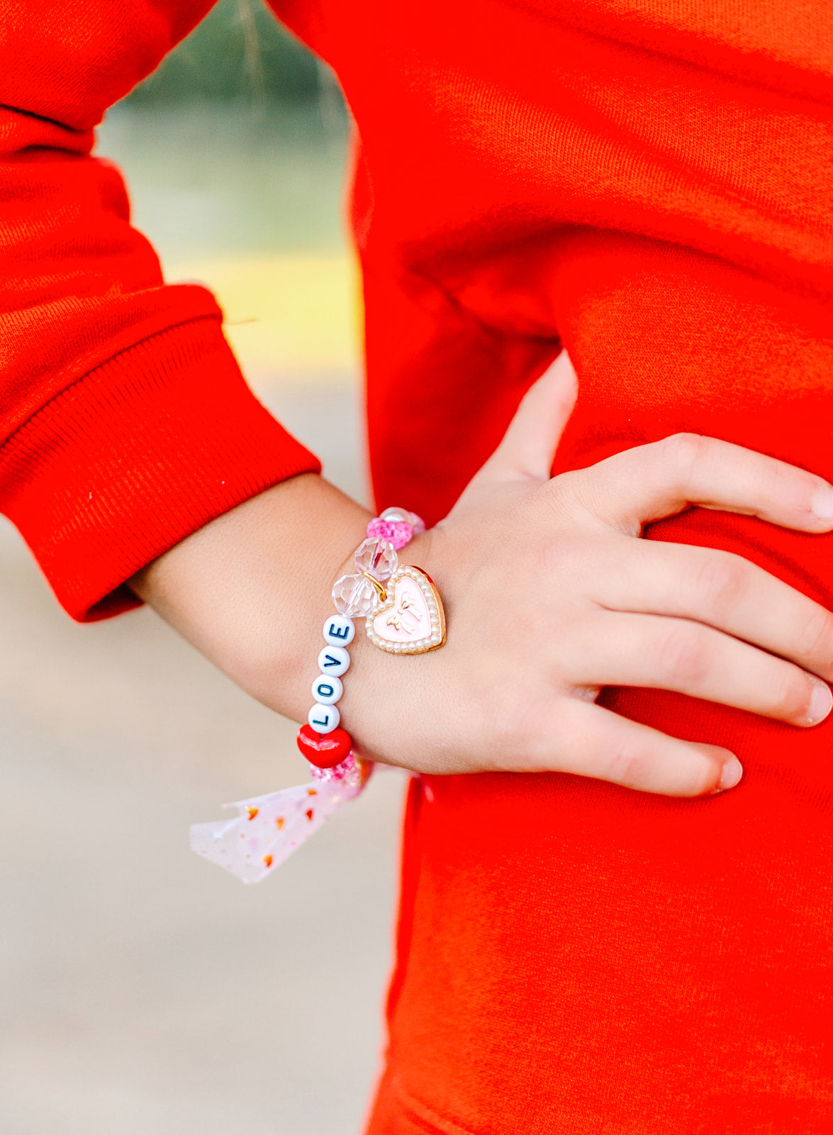 Beaded Stretch Bracelet - Forever Love
