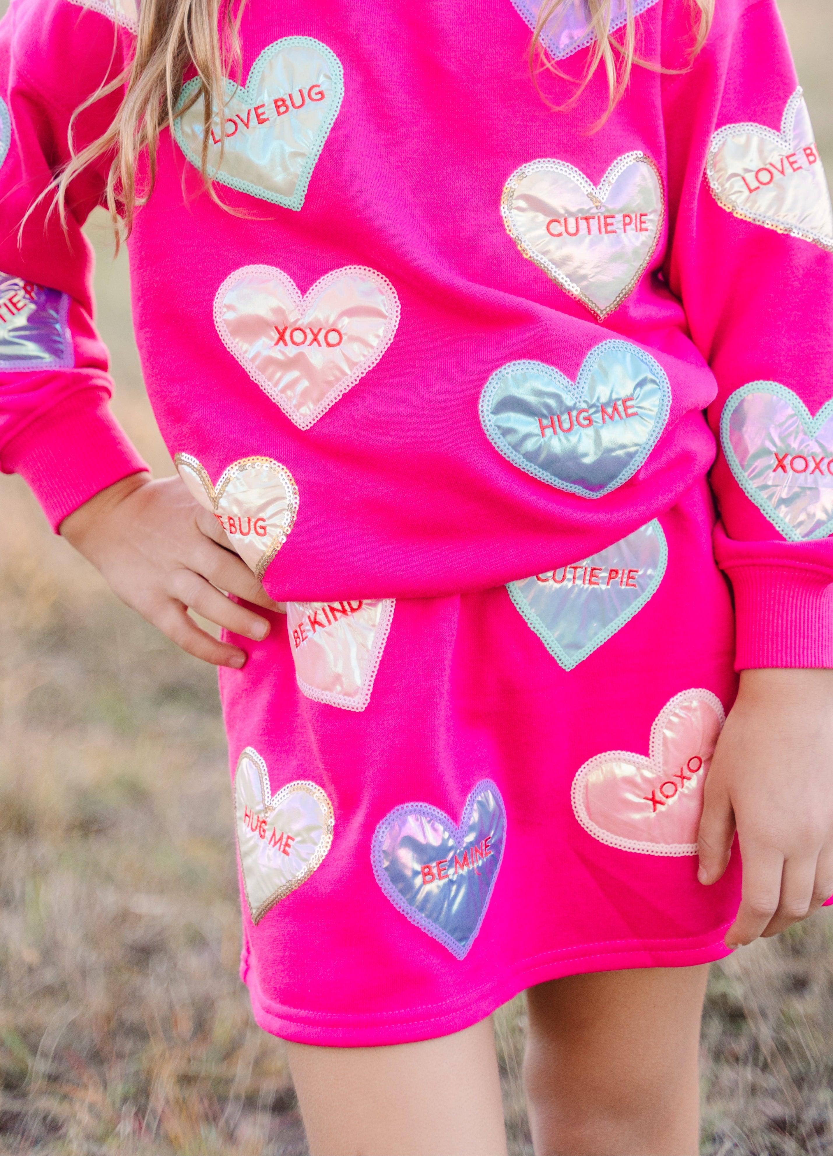 Skirt - Shimmer Candy Hearts