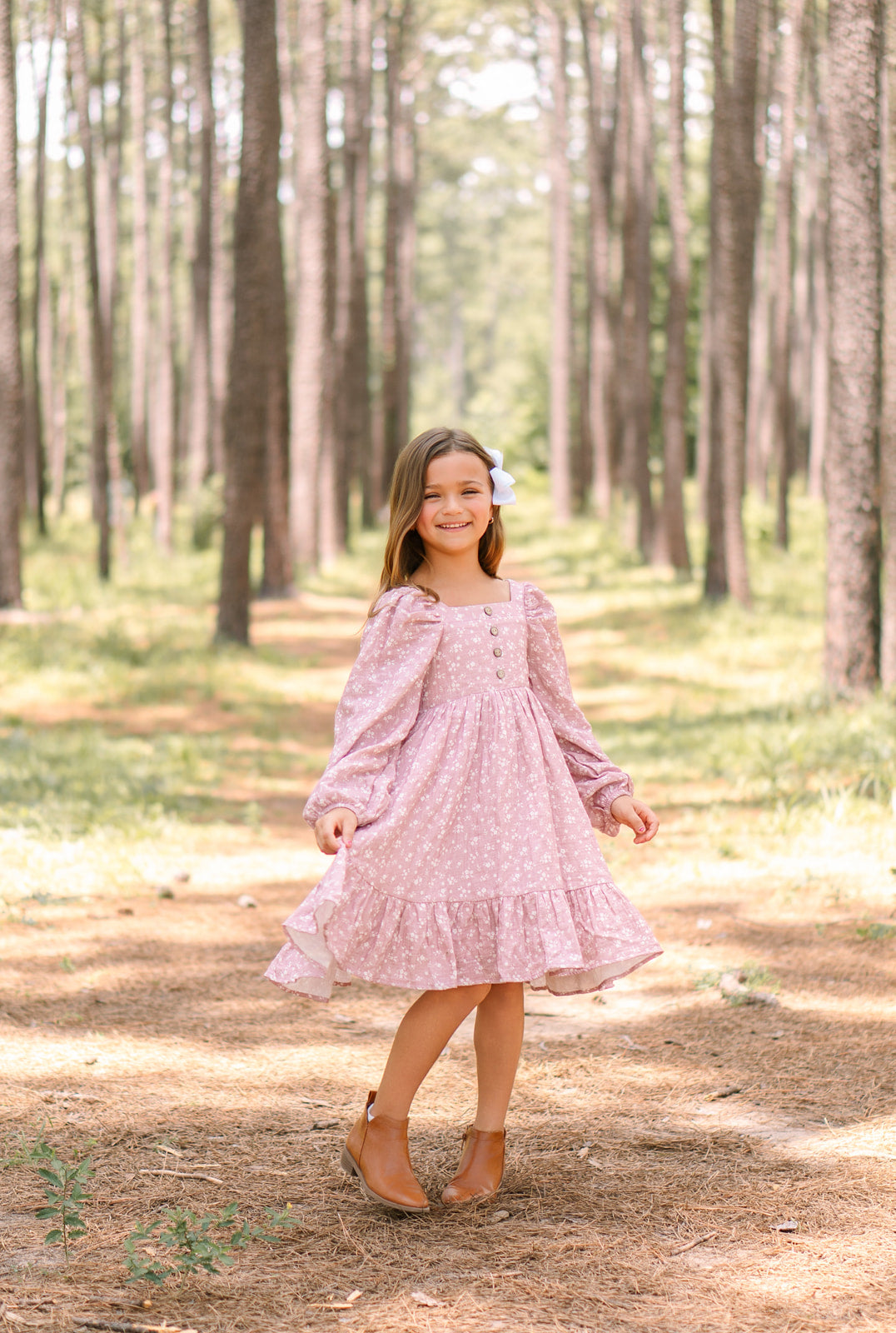 Puff Sleeve Gauze Dress - Flower Market (Pre-Order)