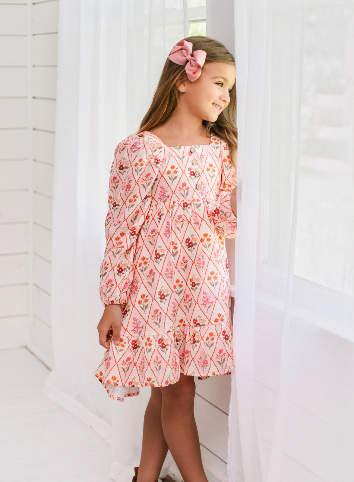 Puff Sleeve Gauze Dress - Sweet Vintage (Pre-Order)
