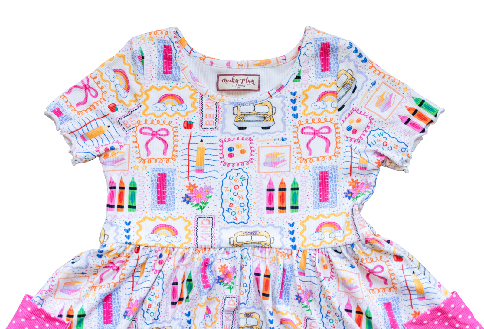 Penelope Ribbed Dress - Schoolyard Charm
