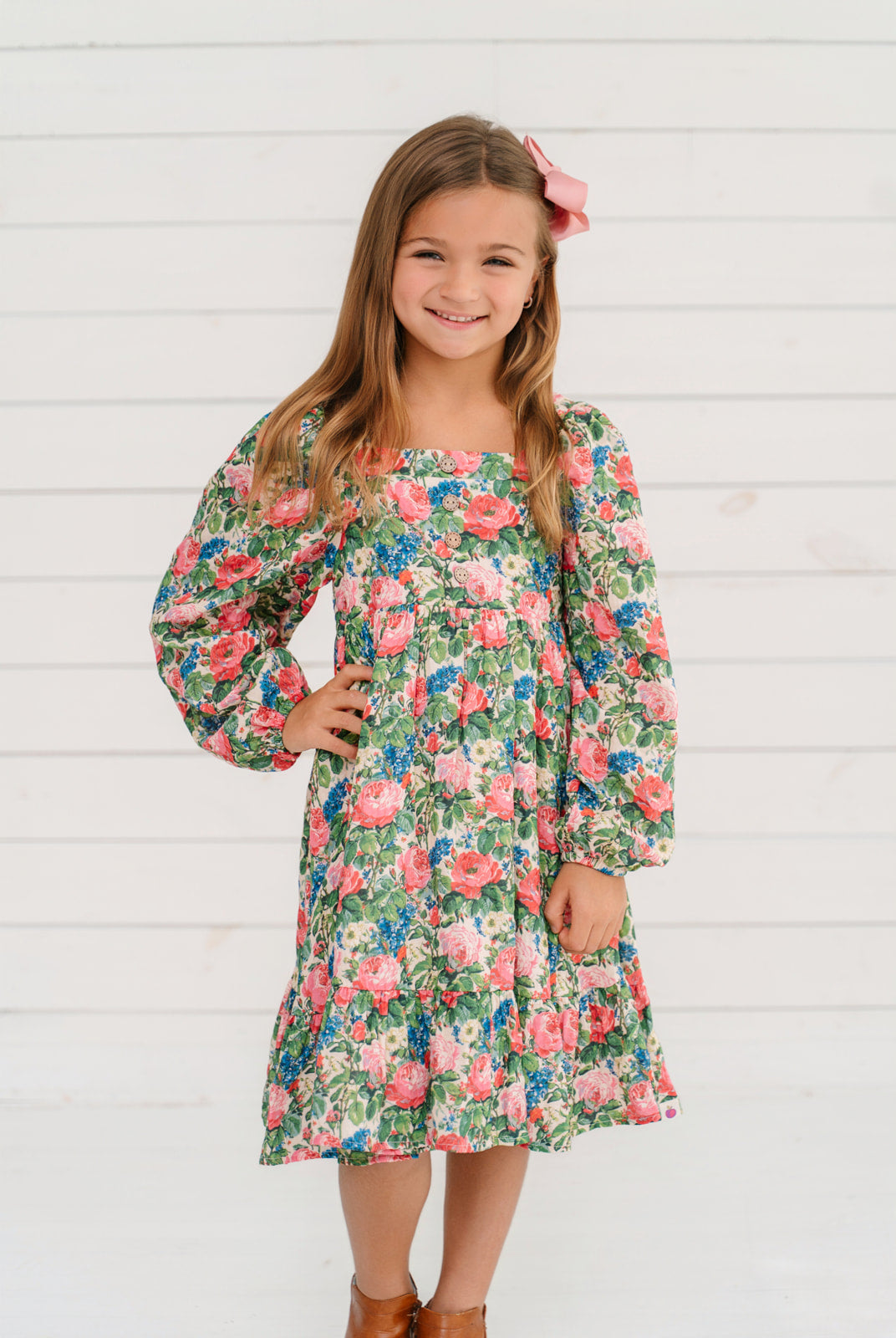 Puff Sleeve Gauze Dress - Bluebell & Briar