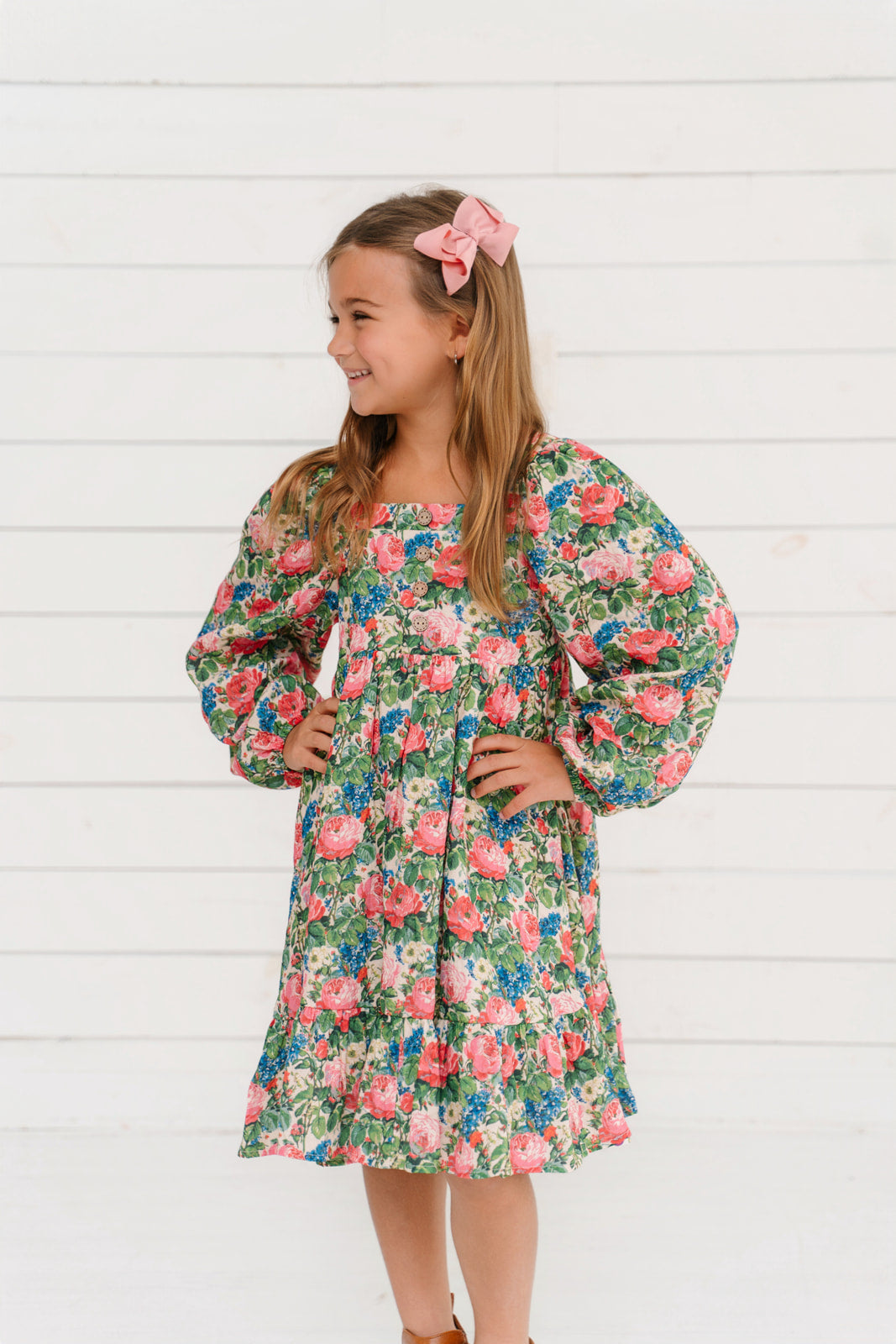 Puff Sleeve Gauze Dress - Bluebell & Briar