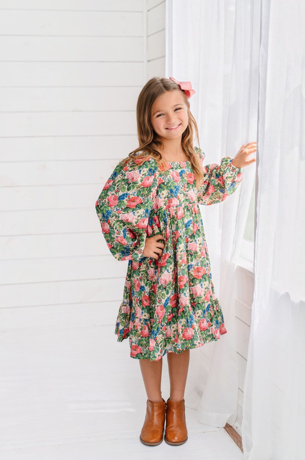 Puff Sleeve Gauze Dress - Bluebell & Briar