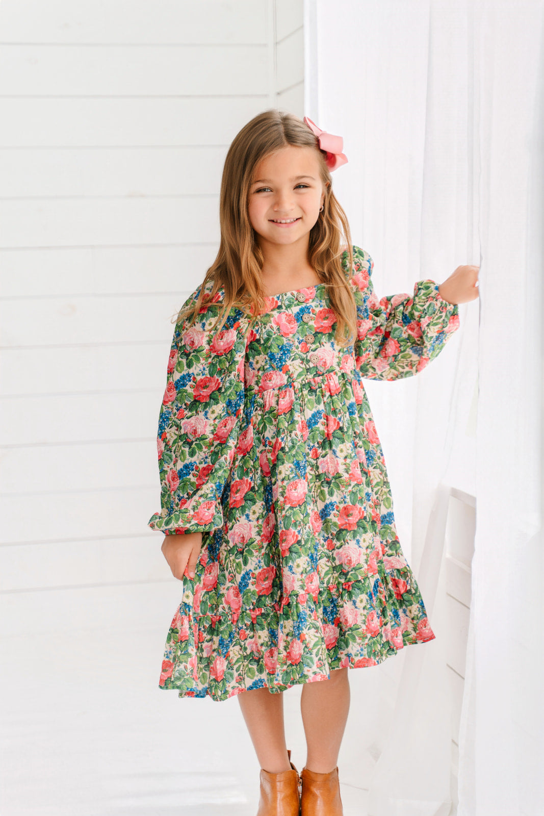 Puff Sleeve Gauze Dress - Bluebell & Briar