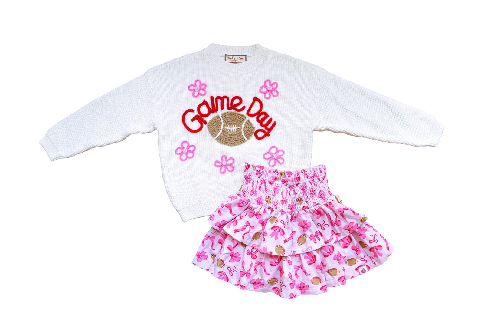 Embroidered Knit Sweater - Game Day Cutie