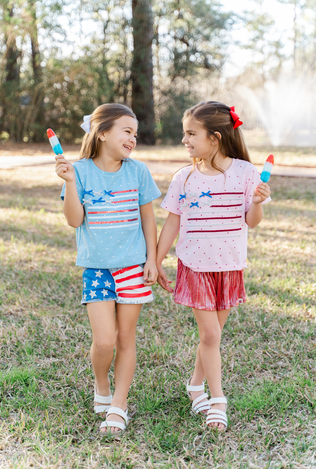 Graphic Tee - Blue Starry Ribbon