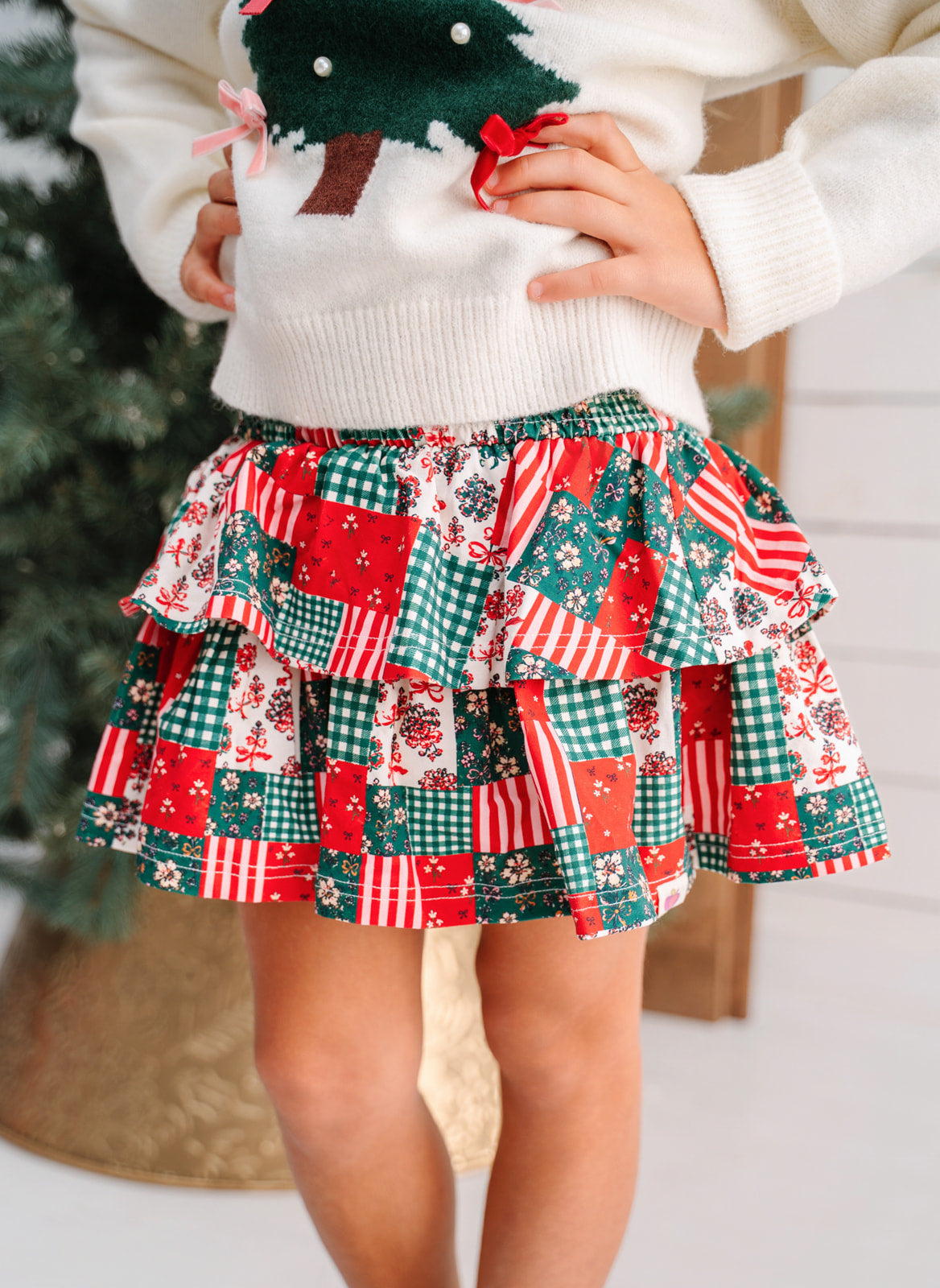Blaire Skirt - Holiday Quilt (Pre-Order ships end of October)