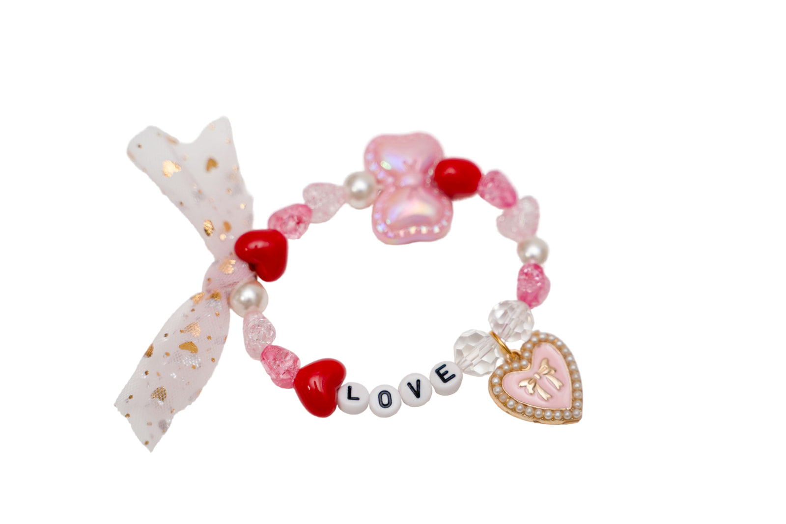 Beaded Stretch Bracelet - Forever Love