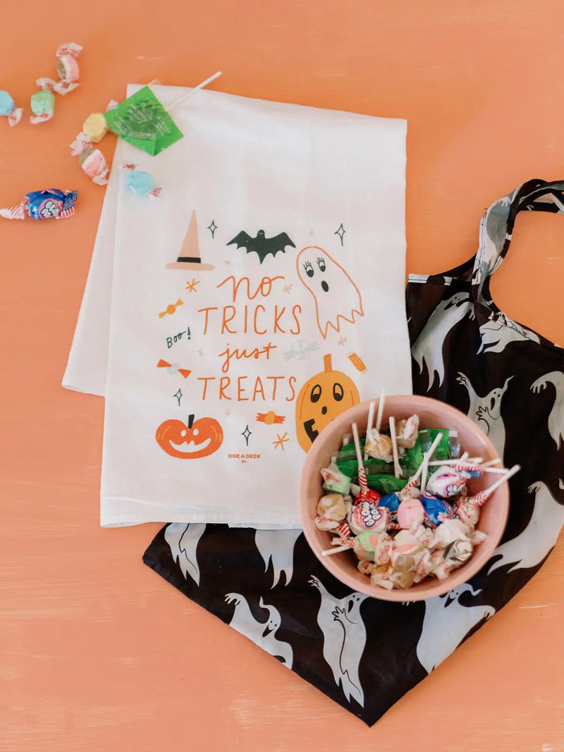 No Tricks Just Treats Flour Sack Towel