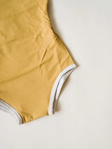 Orcas Lucille Cross-Back One-Piece Swimsuit - Mustard