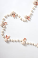Felt White Easter Bunny Felt Garland